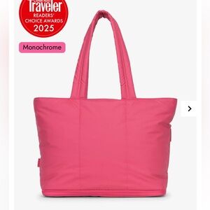 NWT Calpak Luka Expandable Laptop Tote in
Dragonfruit